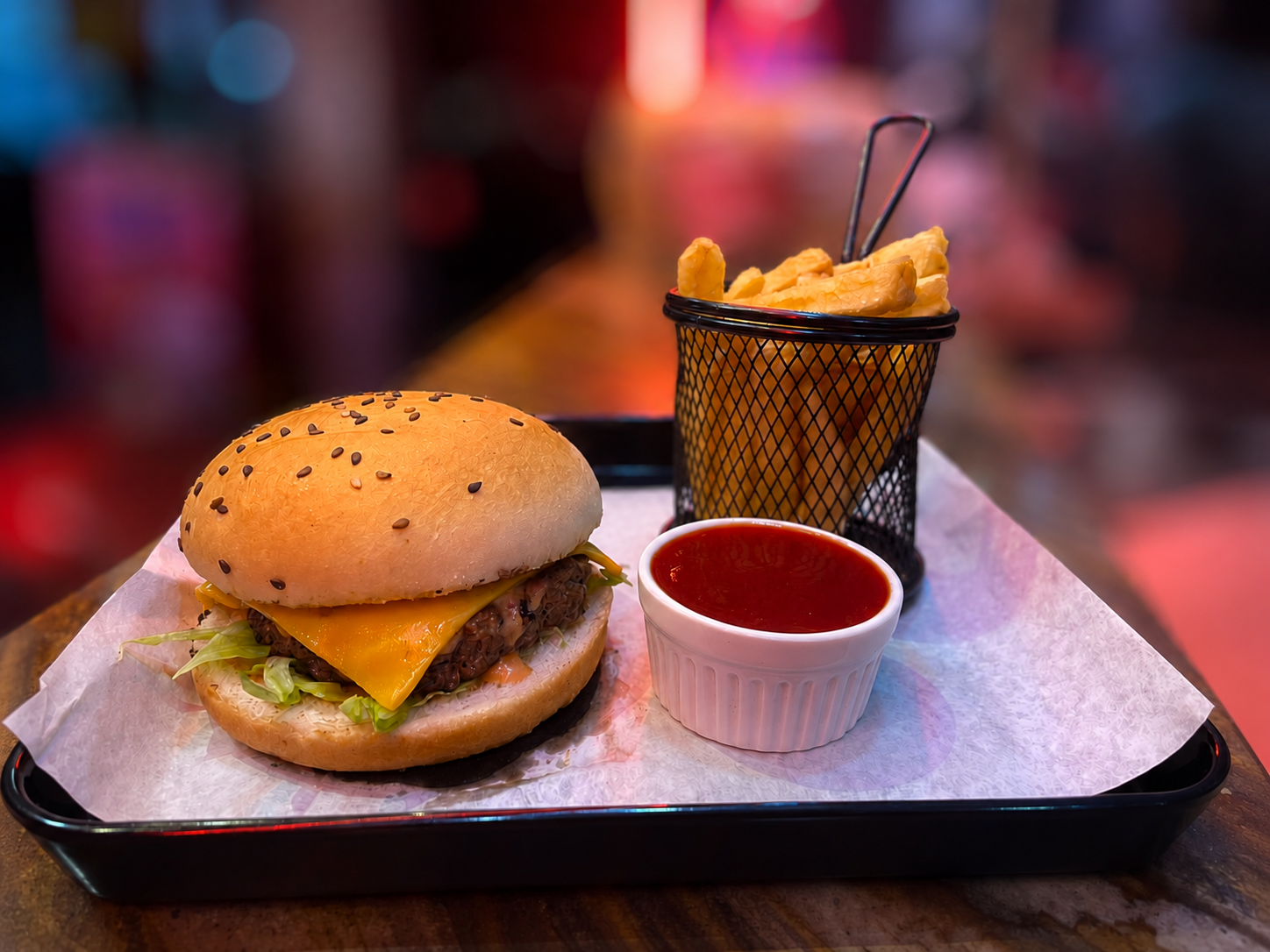 Beef Burger With Fries & Cheese — Zingerella