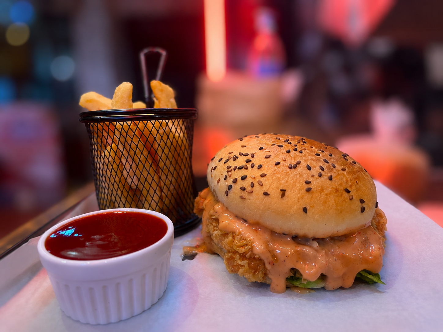Zinger Burger With Fries — Zingerella